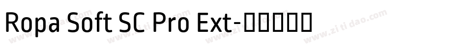 Ropa Soft SC Pro Ext字体转换